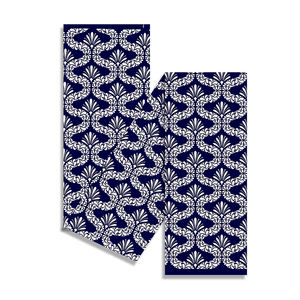Tissu En Soie Africaine Et Motif Tissus Africains Broderie Tissu Vêtements Africains Couple Attire Tissu En Soie Africain <span class=keywords><strong>Bleu</strong></span> Noir - Product Image 2