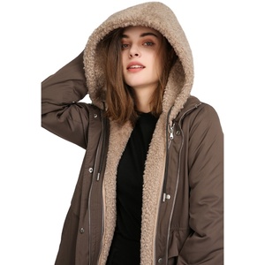 Astrid-manteau long en fausse fourrure pour <span class=keywords><strong>femme</strong></span>, <span class=keywords><strong>parka</strong></span> de neige <span class=keywords><strong>avec</strong></span> vraie laine, grande taille - Product Image 4