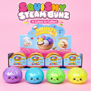 Cute Glitter Bao Bun Squeeze Toy Light <b>Squishy</b> Dumplings TPR Stress Ball Unisex 14+ Years Stress Relief Sensory Play Fidget Toy - Product Image 2