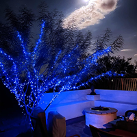 Guirlandes solaires extérieures IP65 en fil de cuivre, 8 modes, pour jardins, arbres, décorations de Noël et d'Halloween