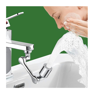 Aérateur de cuisine rotatif mélangeur d'eau de salle de bain filtre de lavabo robinet Flexible rallonge en laiton robinet à 1080 degrés - Product Image 1