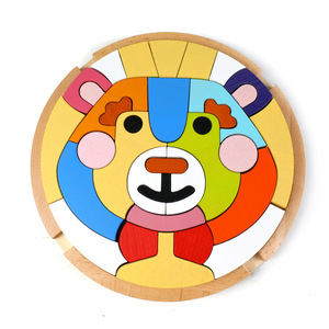 Jouet éducatif en bois Montessori, cubes de puzzle avec plateau de rangement pour enfants, puzzle en bois Emojo à 6 faces imprimées - Product Image 4