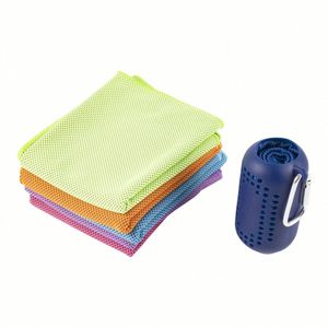 Toalla de Gimnasio Refrescante de Microfibra con Función de Hielo Instantáneo, Secado Rápido, Estuche de Silicona, Estilo Sencillo y Sostenible, Toalla Deportiva para Viajes - Product Image 4