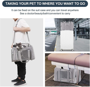 Foldable Pet Carrier Sling Bag - Car-Friendly Breathable <b>Cat</b> Dog Travel Bag - Product Image 6