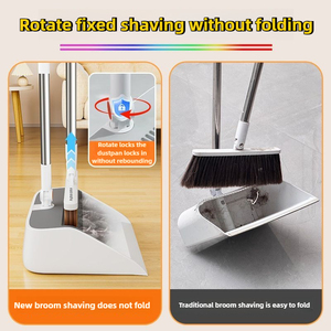 Bộ chổi lau nhà JOYBOS, cán chổi thẳng đứng có thể kéo dài, kèm chổi thần kỳ gấp gọn chống gió và chổi xúc rác - Product Image 4