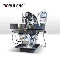 BORU UM1460 Fresadora universal vertical de servicio medio Fresadora manual de alta potencia para sala de herramientas de acero y metal DRO