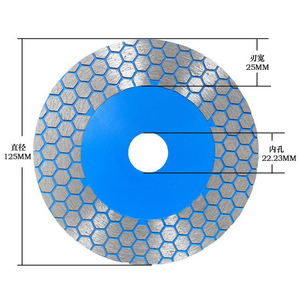 Lame de scie diamantée <span class=keywords><strong>Fine</strong></span> Turbo pressée à chaud et à froid pour la découpe de carreaux de céramique, marbre, porcelaine, disque de coupe, chanfreinage à 45 degrés, meulage - Product Image 2