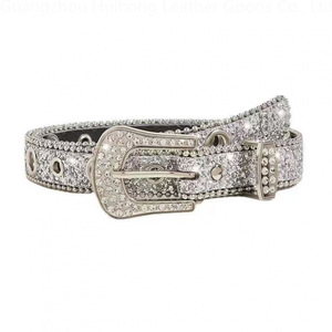 <span class=keywords><strong>Cintura</strong></span> in Pelle PU Glitterata Stile Y2k <span class=keywords><strong>con</strong></span> Fibbia Decorata <span class=keywords><strong>con</strong></span> Strass - Product Image 2