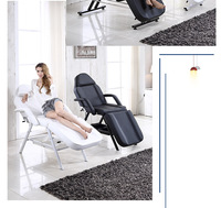 Lit de massage/chaise portable multifonctionnel en acier inoxydable au design moderne, pliable et réglable pour spa, salon de beauté