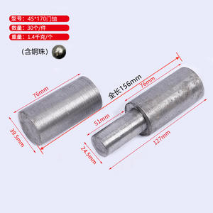 Charnière universelle à double battant robuste, axe de porte moderne à roulement à billes cylindrique en acier inoxydable pour cuisine, hôtel, hôpital - Product Image 6
