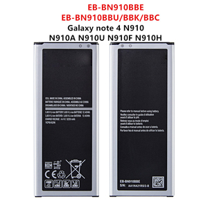 Nouvelle batterie Li-Ion de haute qualité pour Samsung Galaxy NOTE 4 IV <span class=keywords><strong>EB</strong></span>-BN910BBZ 3220mAh Note4 téléphone portable batterie d'origine - Product Image 6