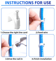 Clips de Cable de Nylon y Acero CHCC de 4 mm, Soporte de Pared para Cables, Sujetador de Cables Multitamaño para Cableado Doméstico e Industrial
