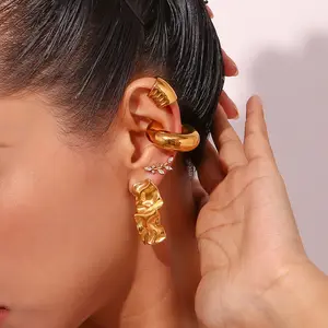 Earring Irregular Geometric Rectangle Square Stud Earrings For Women Tarnish Free Jewelry aretes y accesori por mayor For Women
