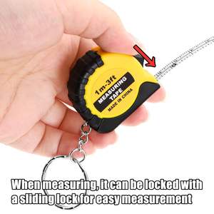 พวงกุญแจตลับเมตรขนาดเล็ก 3 ฟุต แบบยืดหดได้ พร้อมตัวล็อค ทำจากเหล็ก อ่านง่าย รับสกรีนโลโก้ - Product Image 3