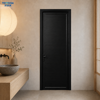 Puerta de Baño de Hotel, Puerta de Aluminio con Rejillas, Puerta Interior Impermeable, Proveedor