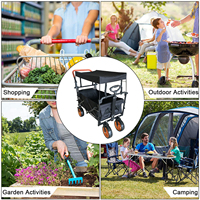Wagon de poussette portable de grande capacité, avec roues tout-terrain, pour enfants, sports, shopping, camping