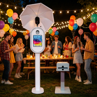 Support portable en métal pour iPad avec parapluie flash, compatible avec iPad de 10,2 à 13 pouces, idéal pour les mariages, les fêtes et la location événementielle
