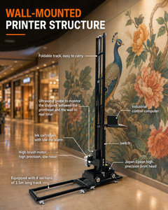 Impresora Hanjie Directa a la Pared, Máquina de Impresión Vertical 3D <span class=keywords><strong>para</strong></span> <span class=keywords><strong>Pintura</strong></span> Mural Personalizada - Product Image 2