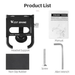 웨스트 바이킹 다기능 알루미늄 합금 유연 조절식 자전거 및 오토바이용 휴대폰 거치대 - Product Image 5