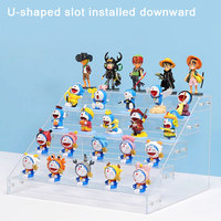 Mini présentoir de produits de haute qualité Figurine étagée multicouche en acrylique transparent et étagère montante d'affichage de cosmétiques