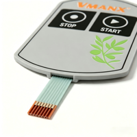 VMANX Clavier tactile à membrane en silicone personnalisé, bouton marche/arrêt, panneau de commande pour blender, presse-agrumes, petit électroménager