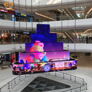 Hoàng gia trong nhà lớn đường cong <span class=keywords><strong>HD</strong></span> linh hoạt P2 quảng cáo LED hiển thị video tường Bảng điều chỉnh màn hình - Product Image 3