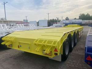 Nouvelle remorque de transport de conteneurs à plateau plat de 40 pieds, semi-remorque à 3 essieux pour la construction et la logistique - Product Image 6