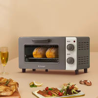 Four à pain miniature 9L 800W, fours compacts en acier inoxydable pour dortoir, bureau, maison
