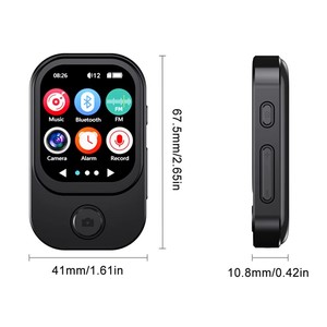 Mini Reproductor MP4 con Pantalla a Color, Reproductor de Audio Inalámbrico BT, Altavoz Integrado, Compatible con Cámara, Toma de Fotos y Videos, Radio FM - Product Image 6