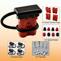 Kit de connecteurs 175A 1/0 AWG 12V-36V pour système de récupération et de remorquage de moteur de treuil de camion, connexion rapide de batterie