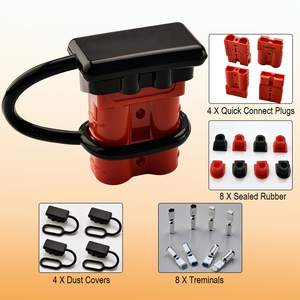 175A 1/0 AWG Connector Kit 12V-36V For Truck Winch Motor Recovery And Towing System <b>Battery</b> Quick Connect - Product Image 2