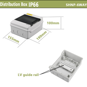 Ngoài Trời Bề Mặt Gắn <span class=keywords><strong>6</strong></span>-Bit Bao Vây Nhựa Phân Phối Công Nghiệp <span class=keywords><strong>Db</strong></span> Hộp Điện - Product Image 3