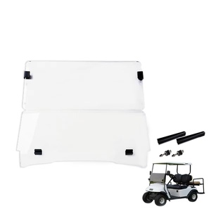 Pare-brise en acrylique transparent 4 mm pour voiturette de golf <span class=keywords><strong>EZGO</strong></span> TXT OLIVER 1994-2013, pièces de rechange avec garantie d'un an pour la modernisation et la mise à niveau - Product Image 1