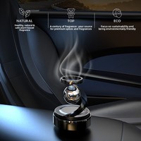 Diffuseur d'air de voiture en plastique en forme d'étoile, parfum longue durée, alimenté par l'énergie solaire, rotation automatique