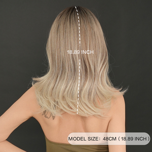 <span class=keywords><strong>Perruque</strong></span> <span class=keywords><strong>grise</strong></span> naturelle bouclée ondulée avec frange, perruques synthétiques blonde platine ombrée Black friday <span class=keywords><strong>Halloween</strong></span> Costume cheveux longs aux épaules - Product Image 5