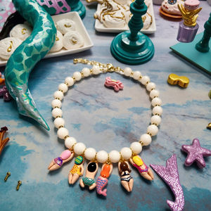 موضة جديدة قلادة الخرز الاكريليك جميلة فتاة صبي قلادة السباحة السيدات لطيف المجوهرات اليومية بالجملة - Product Image 3