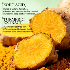 สบู่โคจิกแอซิดผสมขมิ้น 80 กรัม ยี่ห้อ KORMESIC ผลิตแบบ OEM สบู่ลดฝ้ากระ สบู่ธรรมชาติ ฟองเยอะ ทำความสะอาดอย่างอ่อนโยน ช่วยให้ผิวขาวกระจ่างใส - Product Image 5