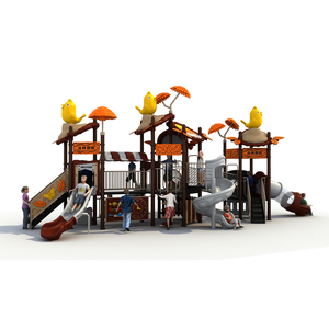 Aire <span class=keywords><strong>de</strong></span> jeux extérieure jungle pour enfants avec toboggan et balançoire petite pièce commerciale - Product Image 6