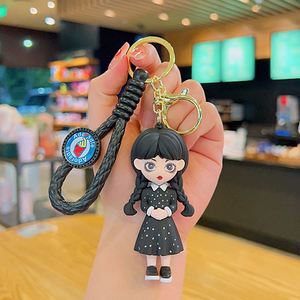 Portachiavi 3D Personalizzato Wednesday Addams, Giocattoli d'Azione 3D, Portachiavi Famiglia Addams in PVC 3D con Moschettone in Lega - Product Image 5
