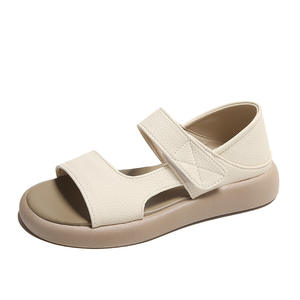 Zapatos romanos a la moda, zapatos de maternidad versátiles con velcro, zapatos de mujer de talla grande, sandalias planas - Product Image 1