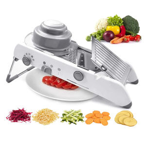 <span class=keywords><strong>Mandoline</strong></span> <span class=keywords><strong>professionnelle</strong></span> multifonctionnelle en acier inoxydable, coupe-légumes manuel réglable, râpe, trancheuse, déchiqueteuse de légumes - Product Image 1