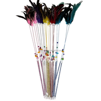 Baguette de plumes de chat de promotion taille longue avec des bâtons de Teaser de chat simples de cloche