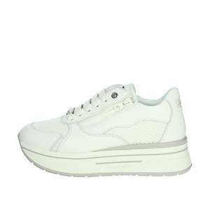 Zapatillas Janet & Janet Donna J-021 Bianco Chunky, Zapatos de Plataforma de Cuero Blanco, Calzado Deportivo de Moda para Mujer - Product Image 1