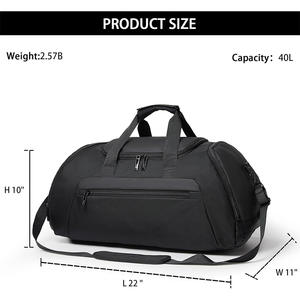 Bolsa de lona impermeable personalizada de 45L, <span class=keywords><strong>60L</strong></span>, 90L, para hombre, ropa, Yoga, gimnasio, viajes, deporte, con zapatos, mochila de hombro espacial - Product Image 3