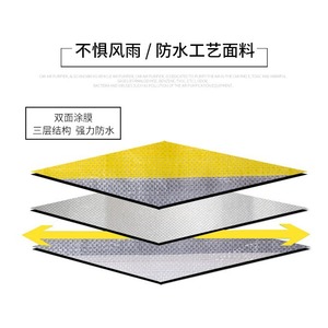 Shengde Tarpaulin 6.0-7.0mm Thick Waterproof Sunshade Rainproof Canvas Silver Stripes Outdoor Use - Product Image 5