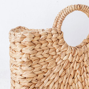 Handmade Water Hyacinth Handbag with Wooden Handle Luxury Woven <b>Straw</b> Tote Sustainable Summer Fashion <b>Bag</b> for Women - Product Image 2