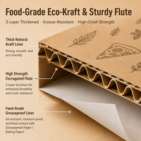 Boîtes à pizza en carton ondulé de qualité alimentaire personnalisées, logo en couleur, gaufrage, pour la livraison de traiteur, faible MOQ pour les petites commandes