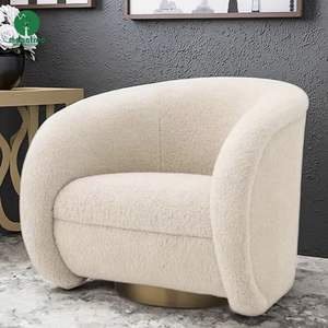 Moontree pequeño Teddy Boucle Lounge ocio Relax Accent brazo silla tapizado moderno lujo individual sofá sala de estar sillón - Product Image 2