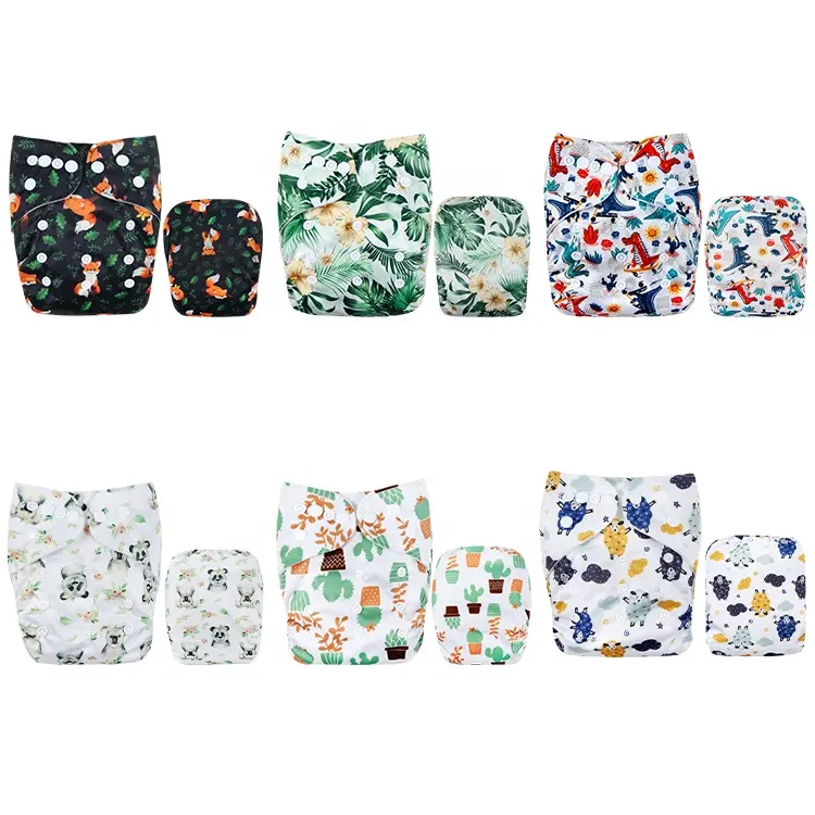 Eco-friendly Diaper Cover Wrap Washable Diapers Couches Lavables Baby Nappy Reusable Nappy Baby Pocket Cloth Diapers Cotton