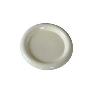 Piring teh porselen keramik minimalis bulat pola padat merah muda siber tidak beracun kue sarapan makanan penutup sore - Product Image 5